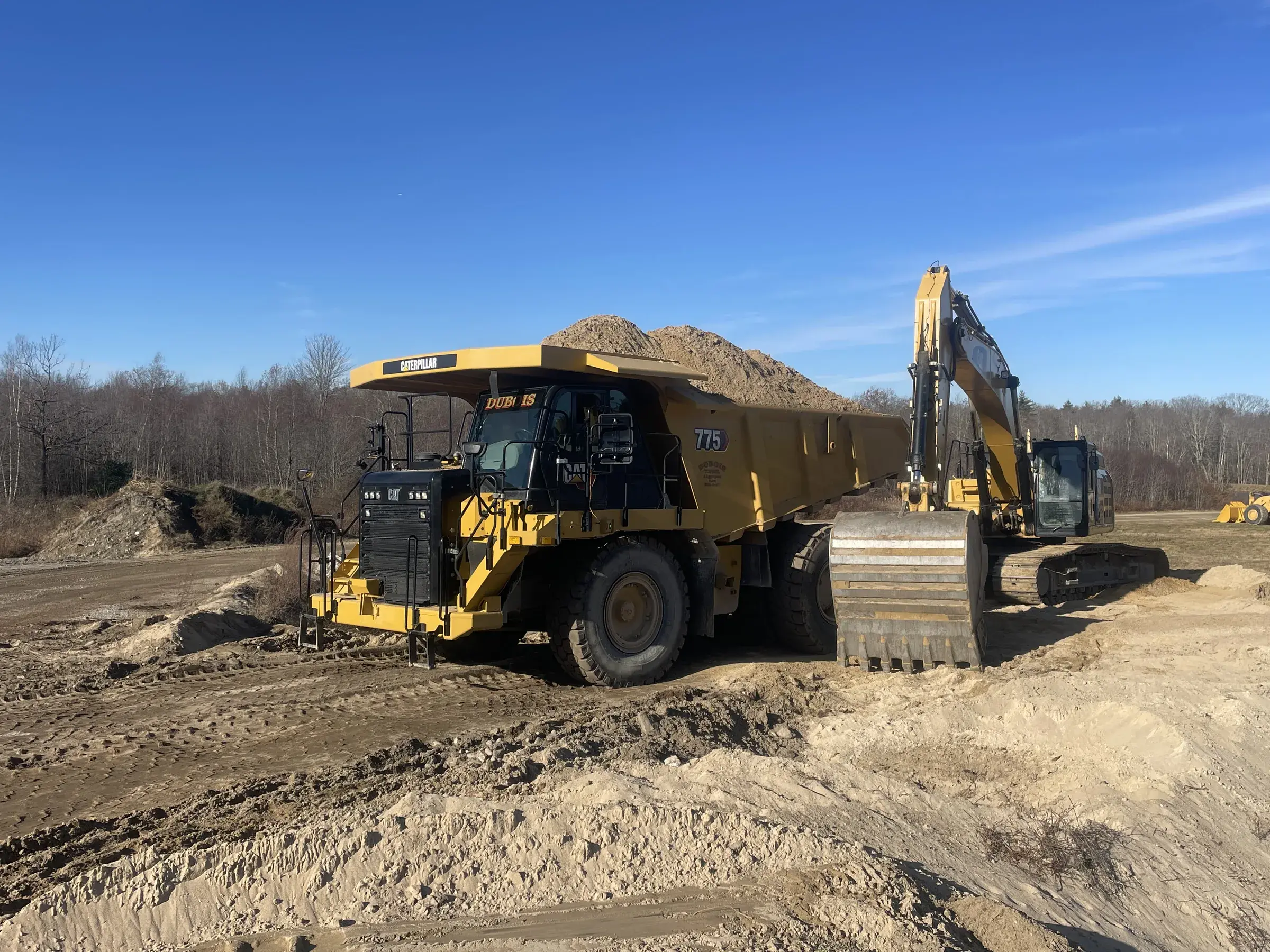 Fresh screened topsoil pile