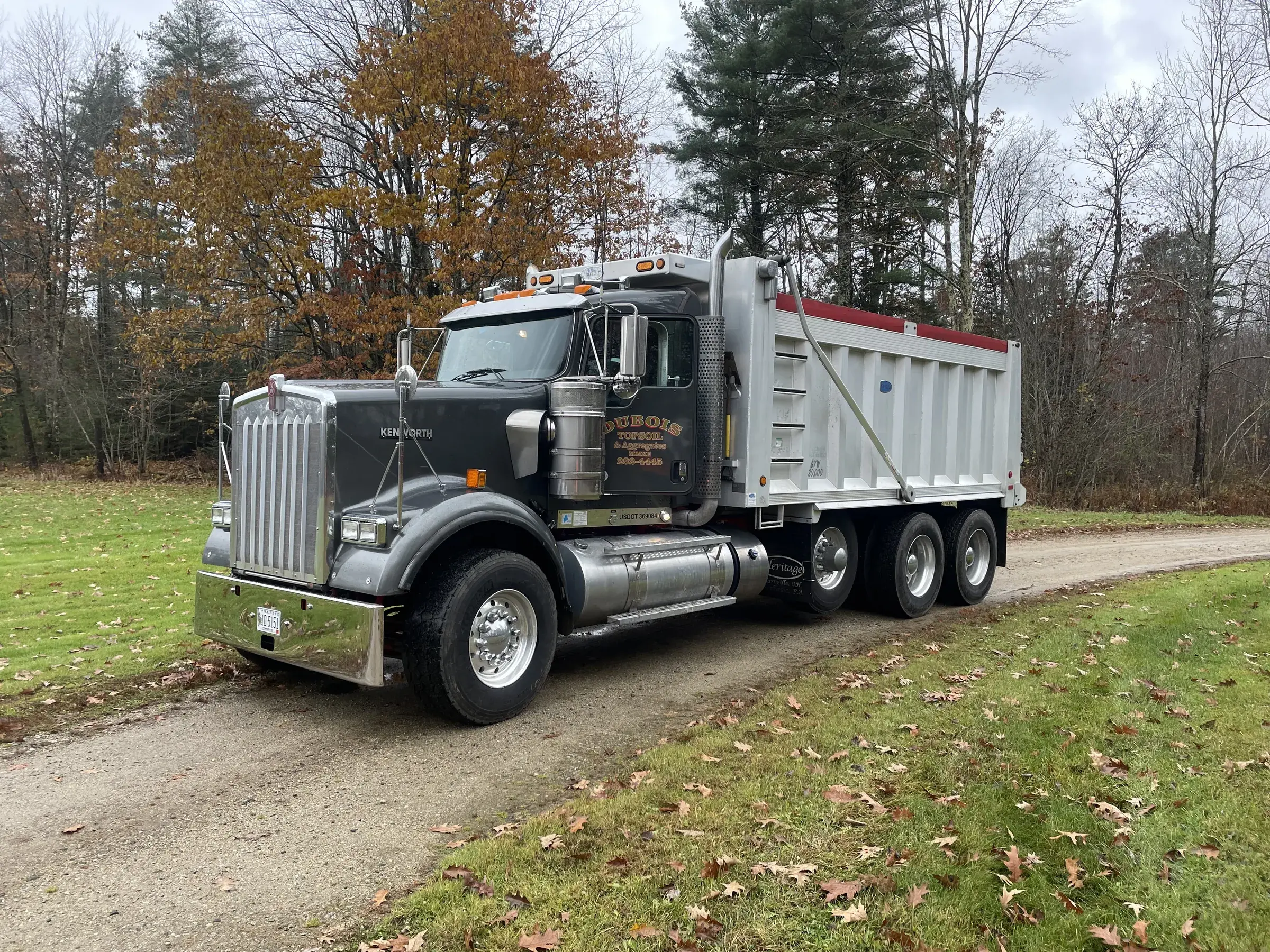 Dubois delivery truck at a job site
